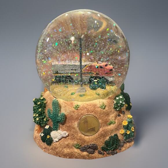 LIONEL - SNOWGLOBE #2280 SANTA FE Railroad train - RARE VINTAGE - NICE!! - Picture 2 of 10